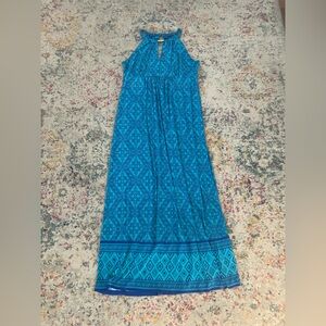 Turquoise Patterned Dress